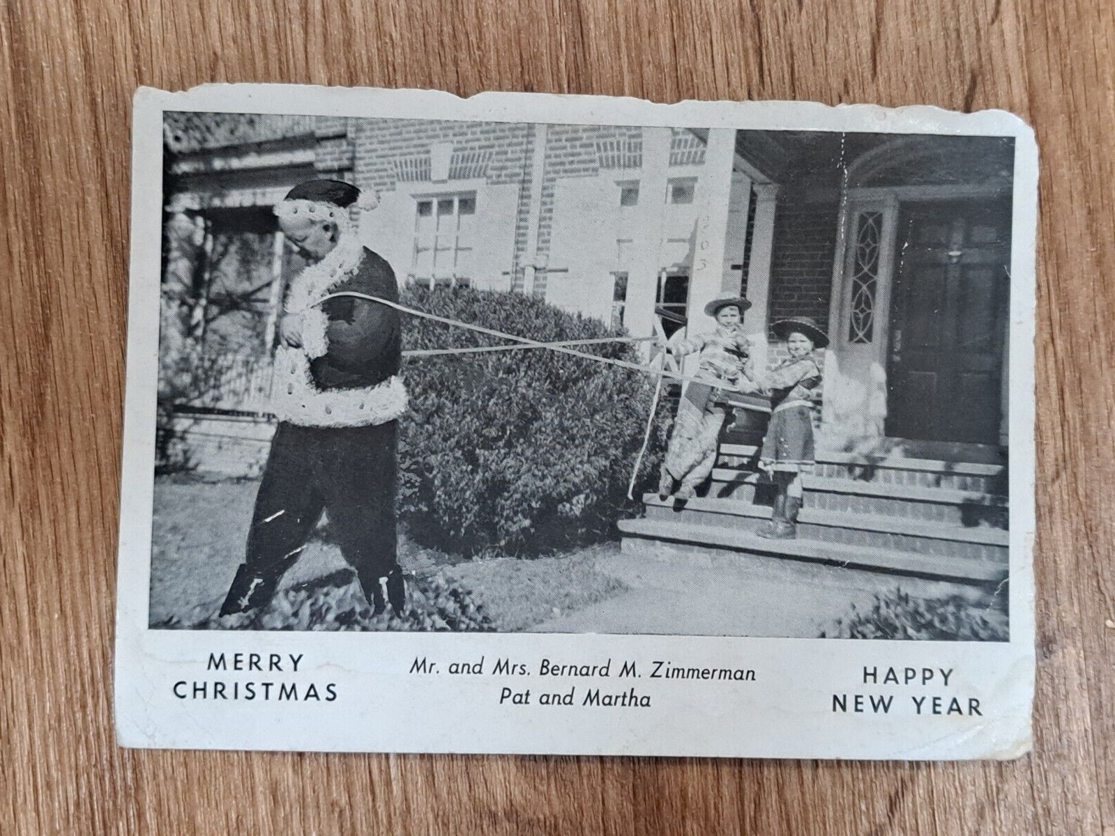 Vintage 1950\'s Merry Christmas Photo Postcard