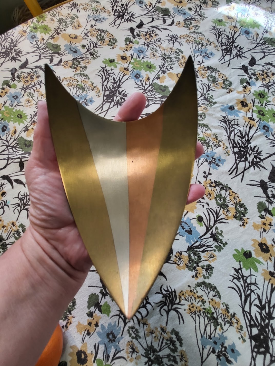 Vintage Taxco Mexico Mid Century Mixed Metal Tray/Dish 