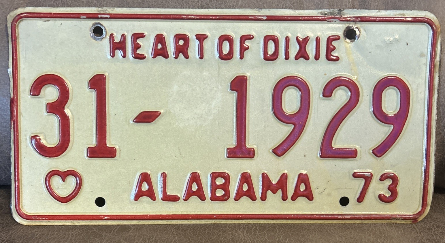 1973 ALABAMA LICENSE PLATE #31 ETOWAH COUNTY AUTOMOBILE CAR TAG  
