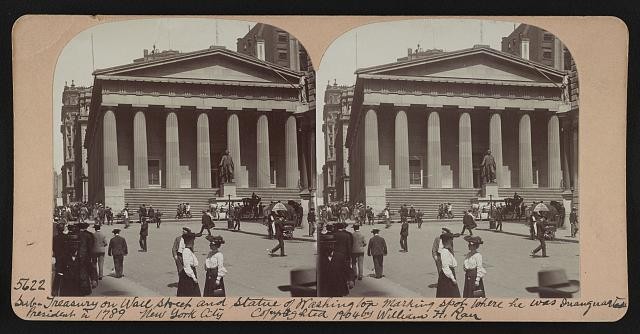 Photo:New York City NY 1904 Sub-Treasury Wall Street Washington Statue