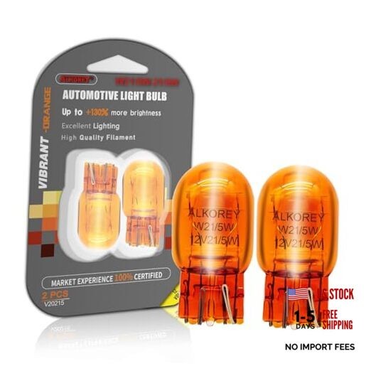 -T20 W21/5W 7443 Turn Signal Bulbs - 2100K Amber 12V - Automotive 7443NA