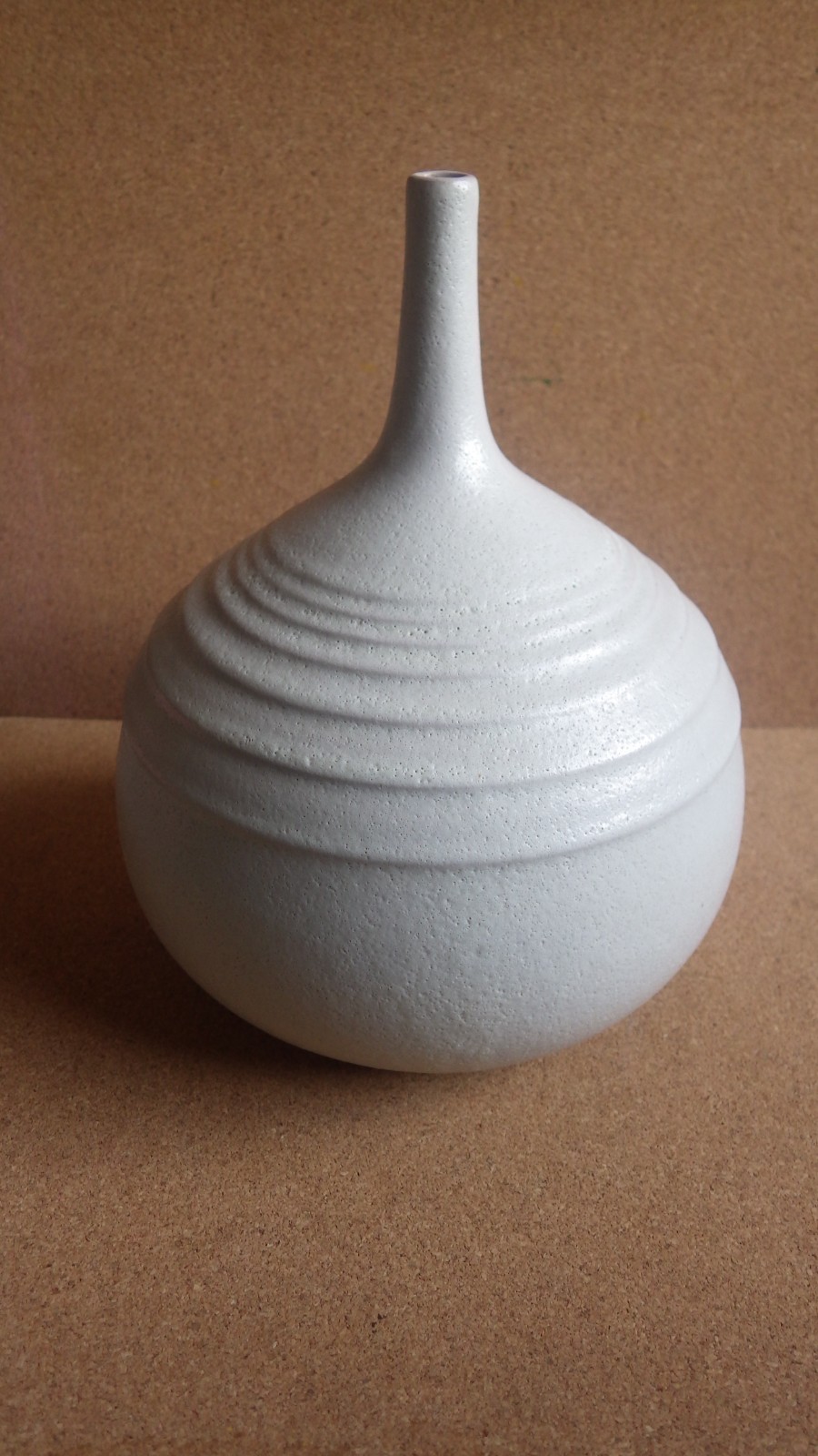 SARA PALOMA STUDIO POTTERY VASE RUSTIC WHITE CRATER GLAZE EMERYVILLE CALIFORNIA SARA PALOMA STUDIO POTTERY VASE RUSTIC WHITE CRATER GLAZE EMERYVILLE CALIFORNIA