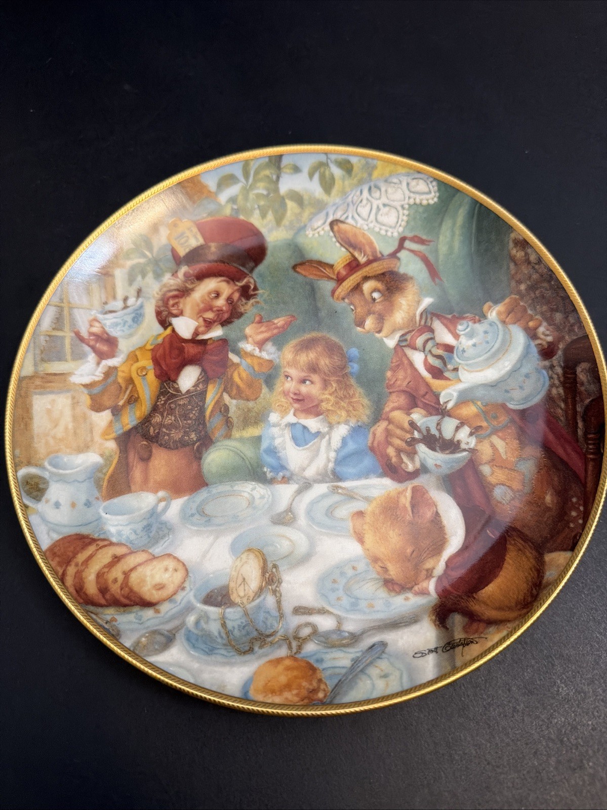 1993 Bradex The Mad Tea Party Collectors Plate Classic Fairy Tales 
