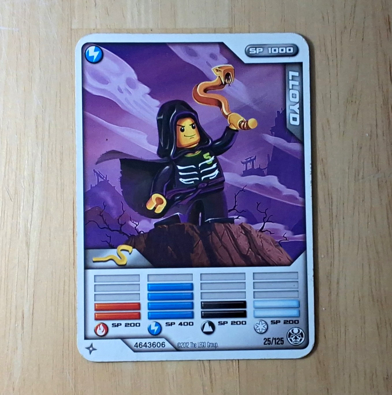 LEGO Ninjago Masters of Spinjitzu Lloyd Trading Card SP1000 25/125 (2012)