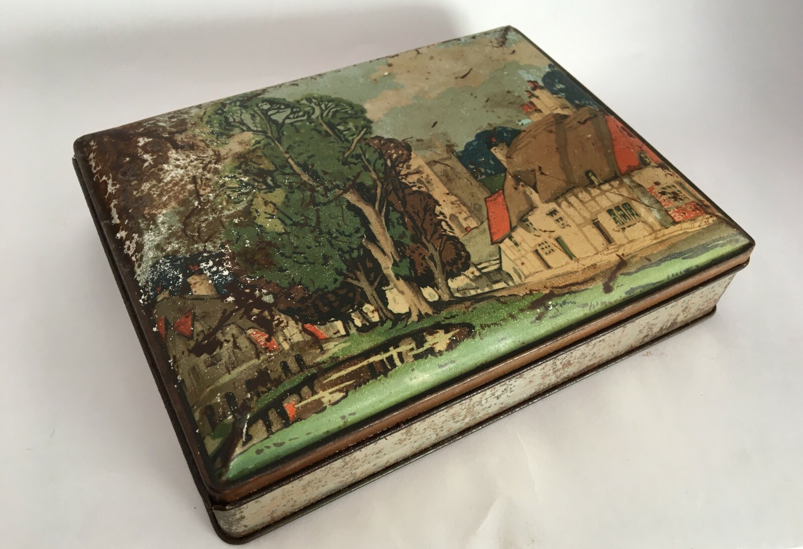 Harry Vincent Ltd. Blue Bird Toffee Tin Box Litho Print Collectible Rear England
