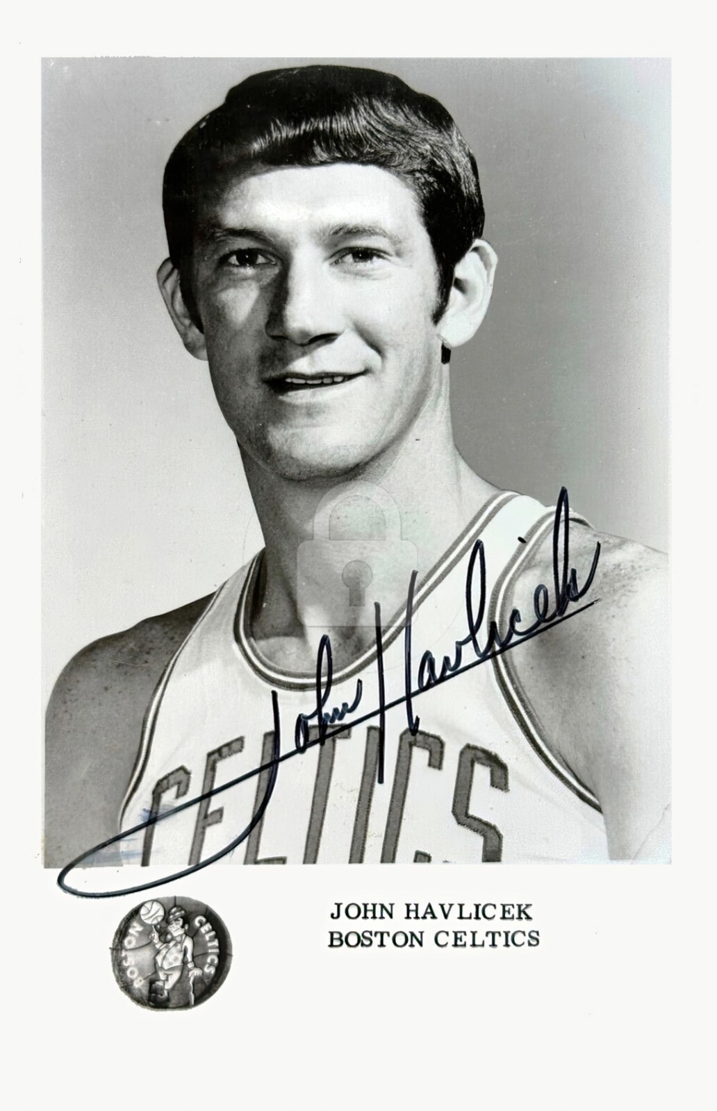 John Havlicek -- Signed Vintage Photo Postcard Copy