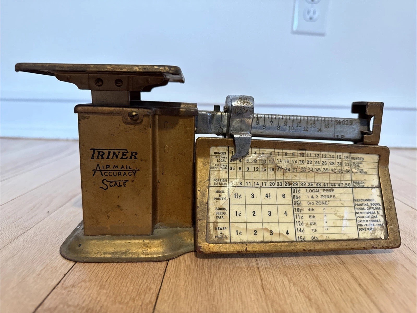 Vintage Triner Airmail Accuracy Scale, Chicago, IL  16 oz