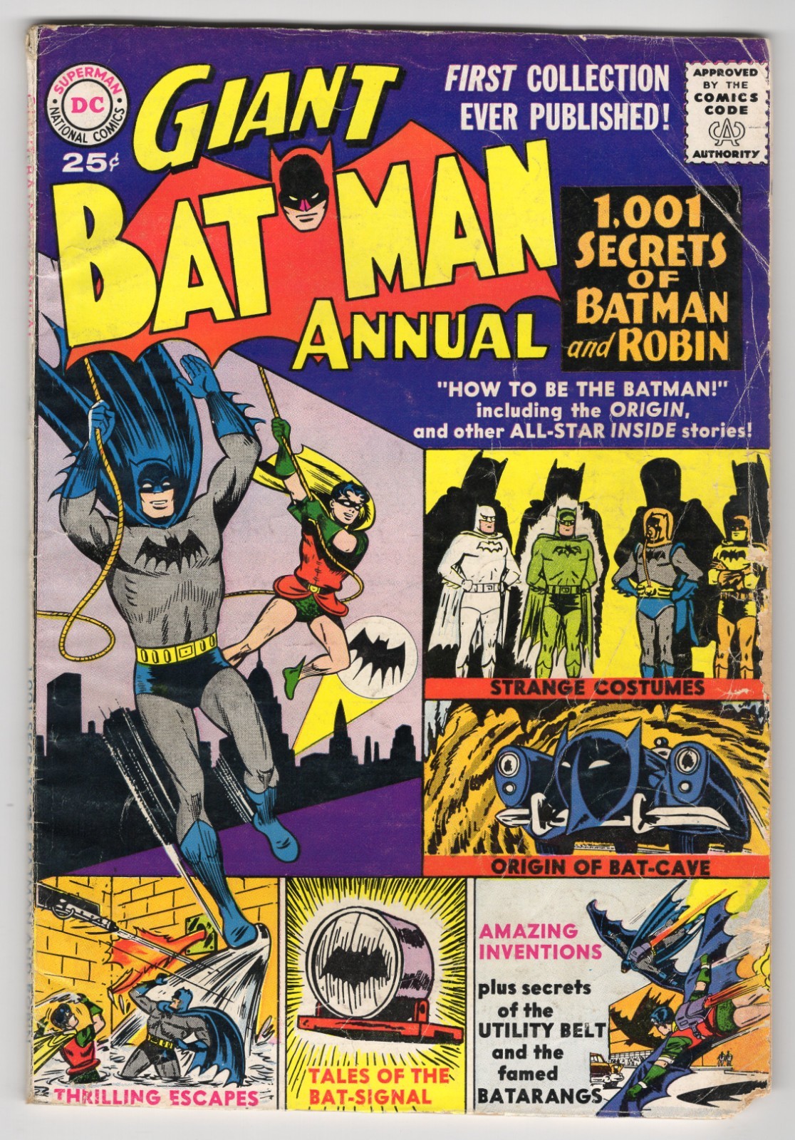 Batman Annual 1 1961 DC Comics VG- 3.5 Robin Vicki Vale Commissioner Gordon