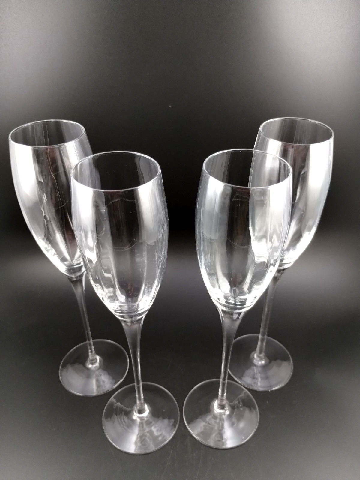 (4) ORREFORS~Optica Symphony Crystal Champagne Flute~9.75