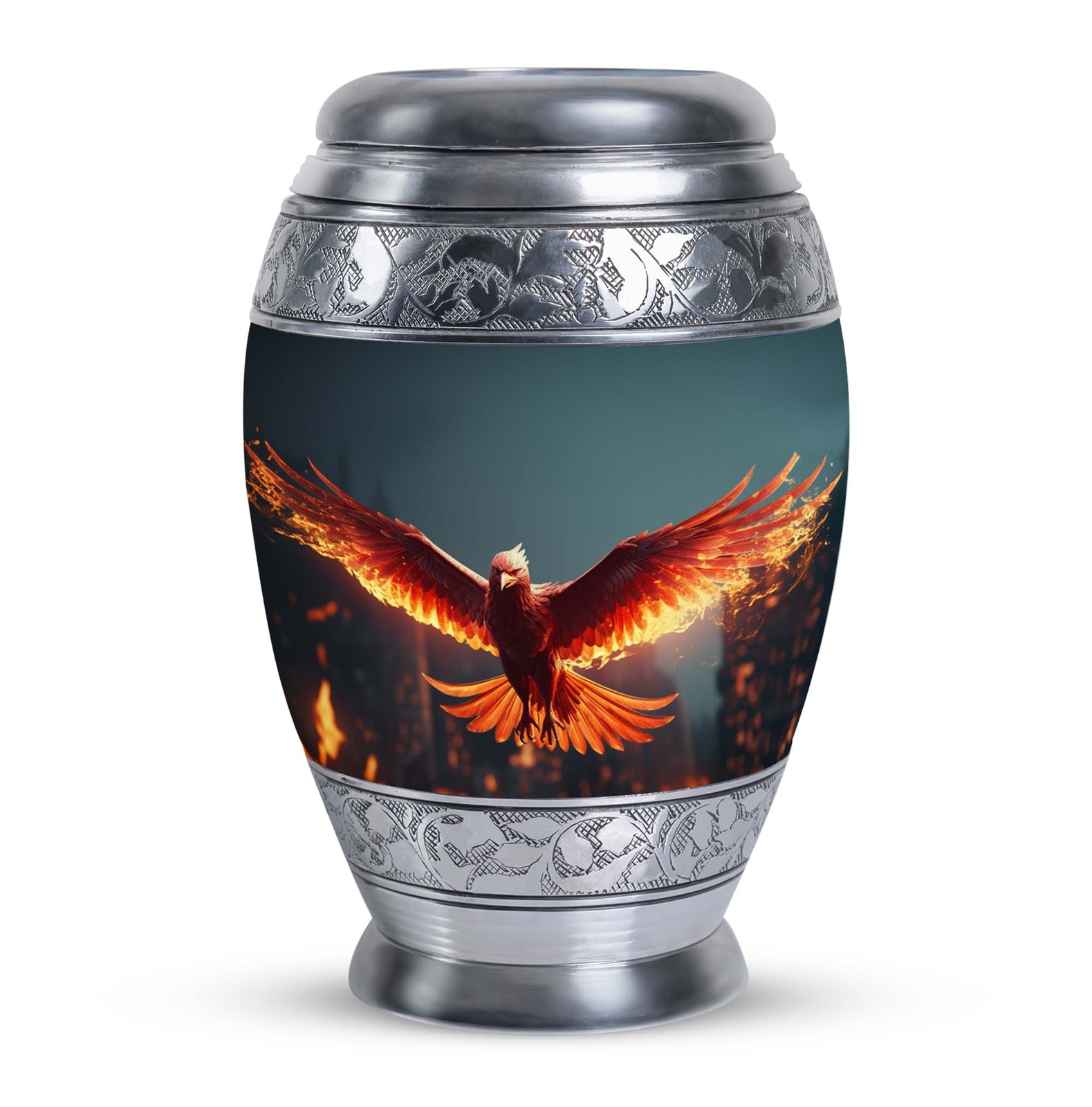 Eternal Anger - Angry Red Phoenix Keepsake for Cherished Memories Keepsake