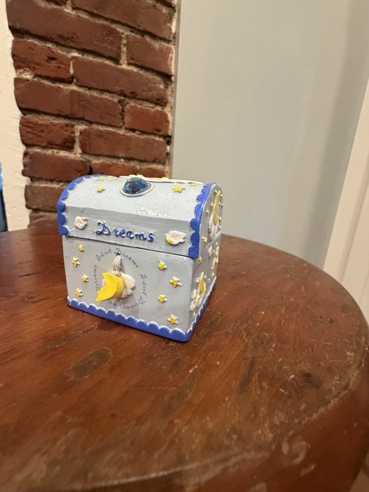 Vtg 2000 Claires Celestial Moon Stars Sweet Dreams Trinket Jewelry Box Y2K Charm