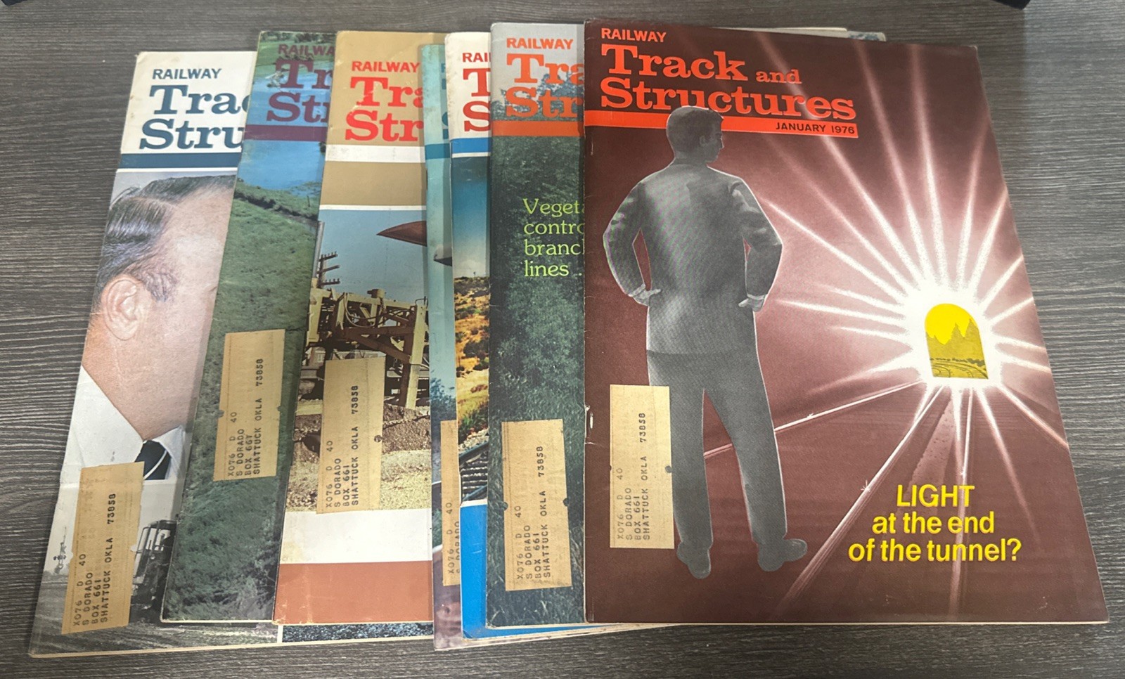 RAILWAY TRACK and STRUCTURES Magazine 1976 Lot Of 7 Issues
