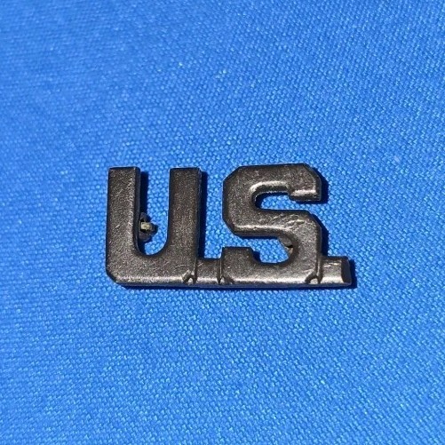 WWI WW1 US Army Officer Collar Insignia Pinback Bronze U.S. Military Original
