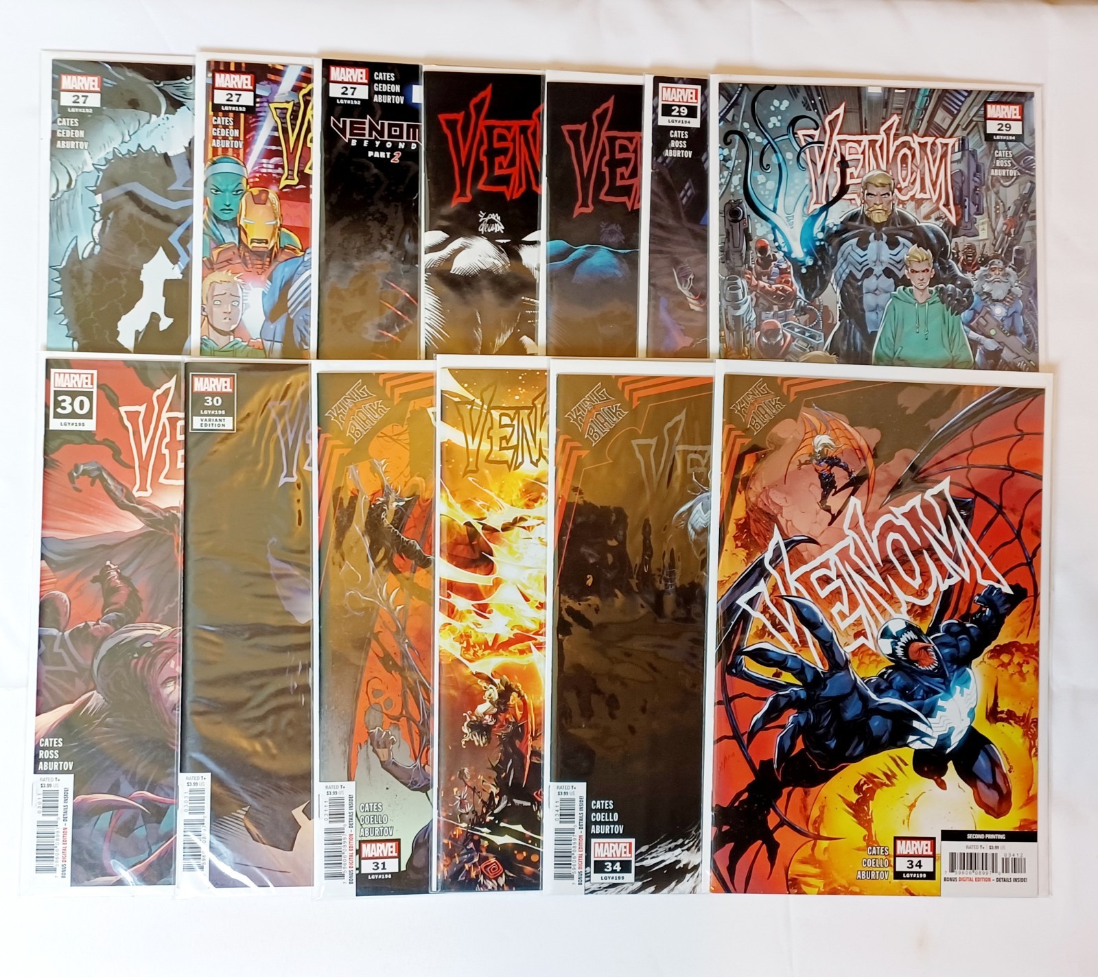 Venom Marvel Comic Book Lot #27 29 30 31 34 Variants Donny Cates High Grade