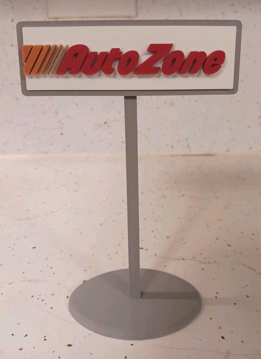 AutoZone Inspired Miniature Diorama Sign Garage Display 6 AutoZone Inspired Miniature Diorama Sign Garage Display 6