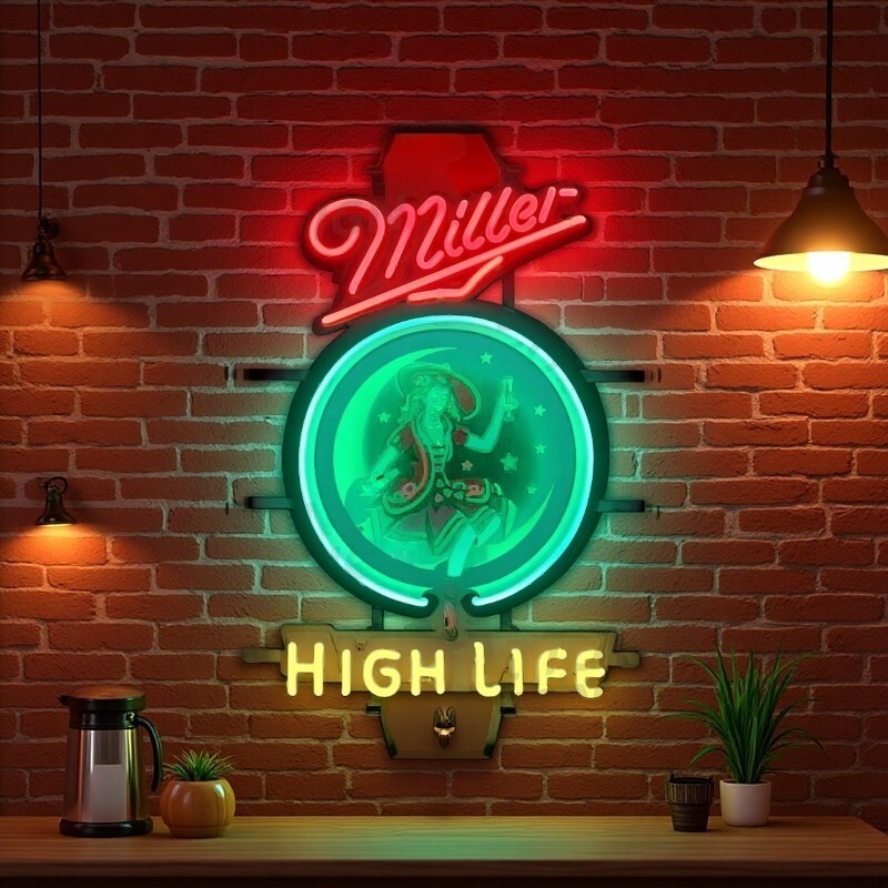 US STOCK Miller Lite Beer Miller High Life Girl 20