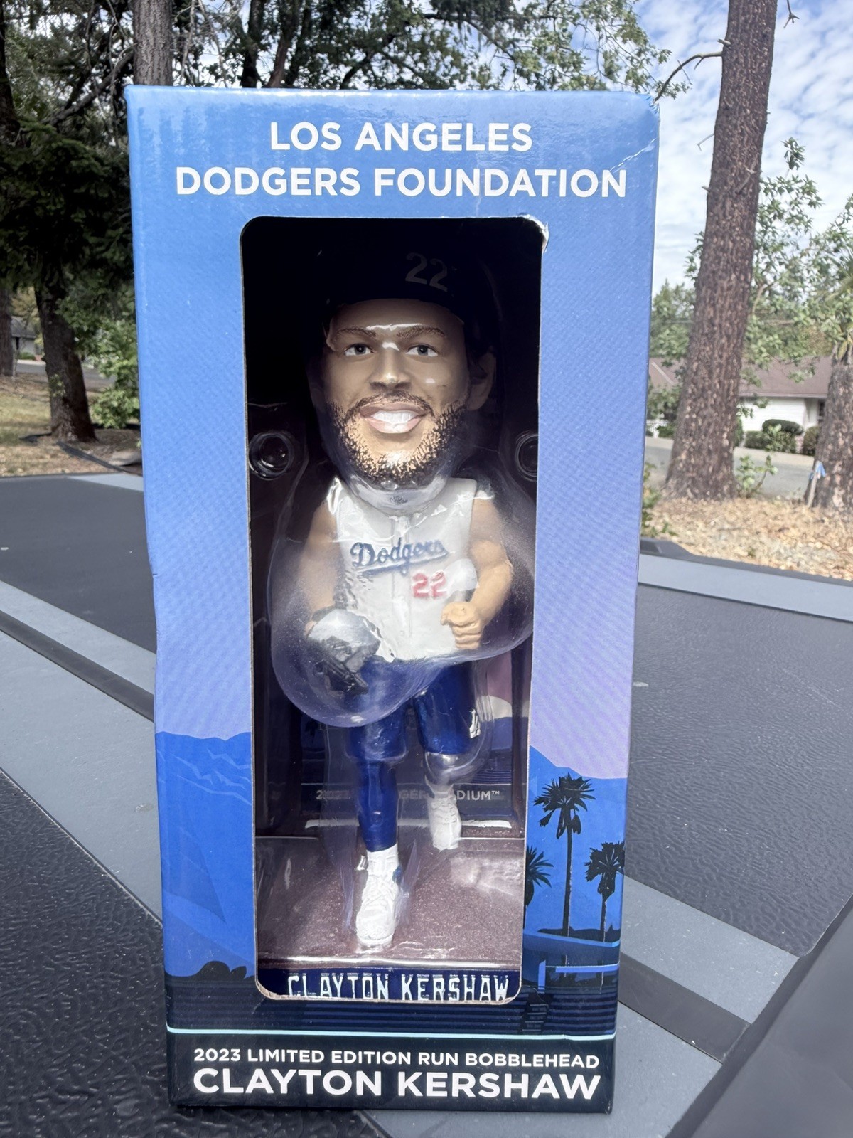 DODGERS Clayton Kershaw 2023 Limited Edition Run Bobblehead LADF Sunset Run