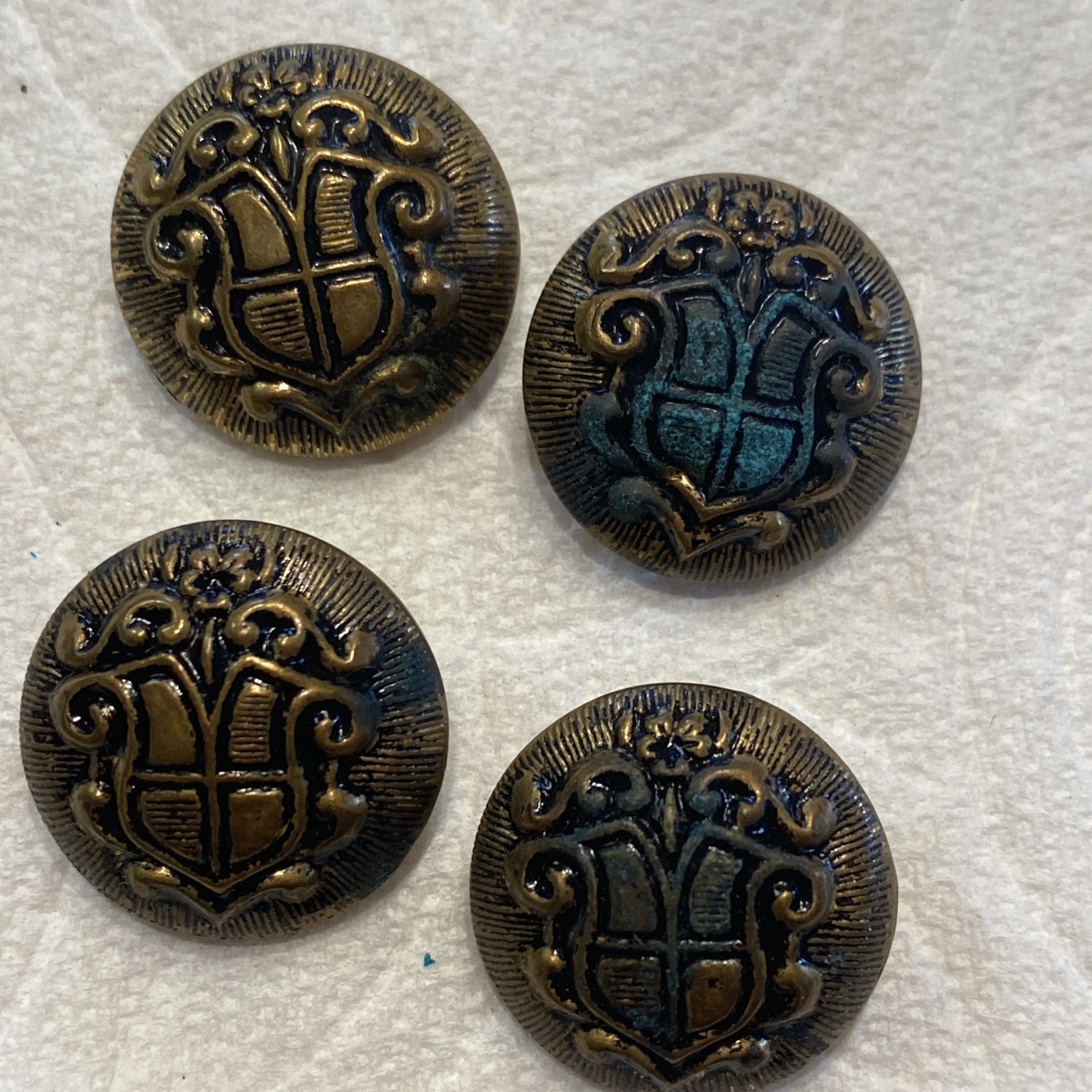 Antique Victorian Art Metal Shank Button 