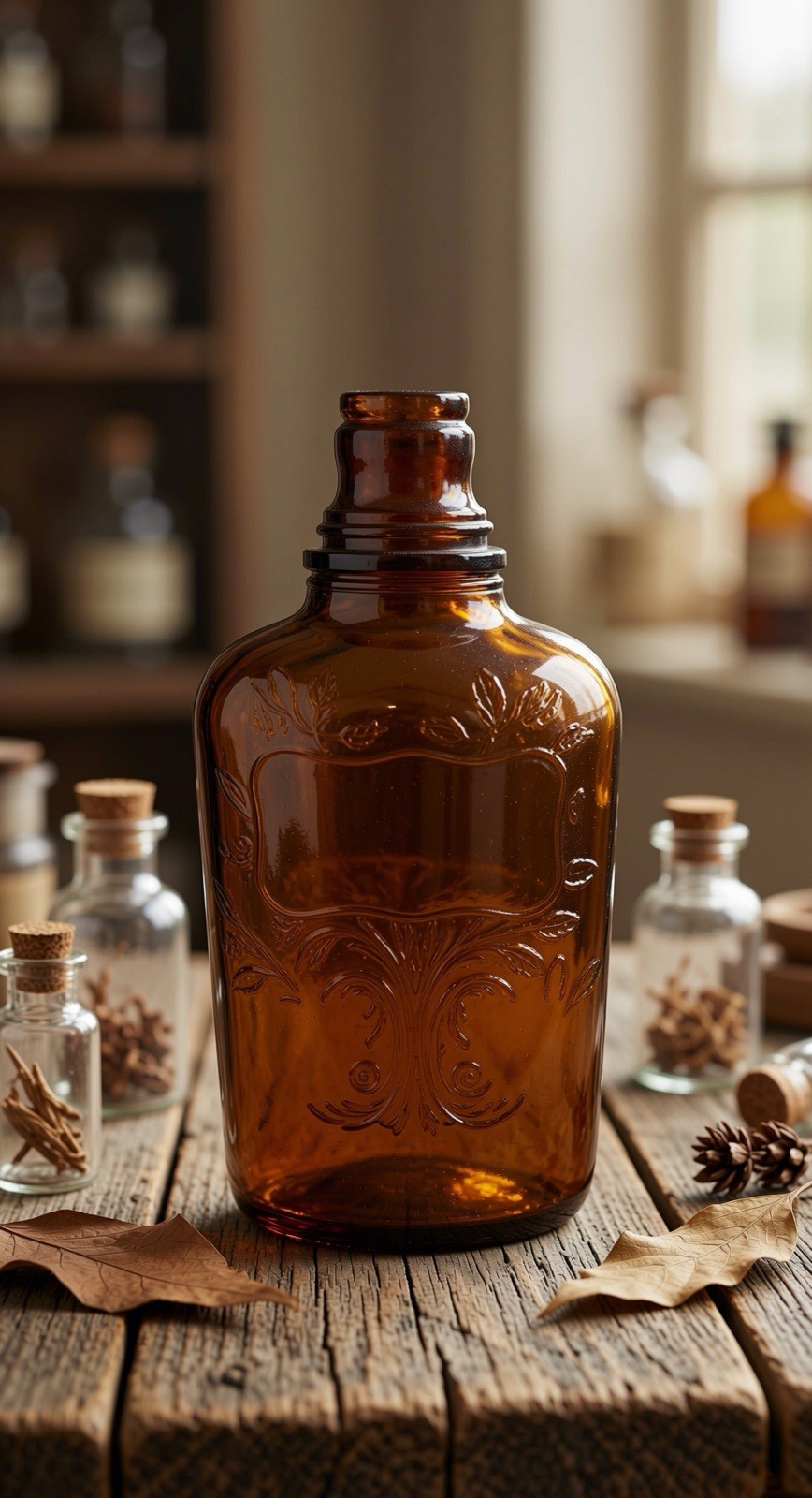 Vintage 1956 Four Roses Amber Whiskey Pint Bottle by Frankfort Distilleries 8”