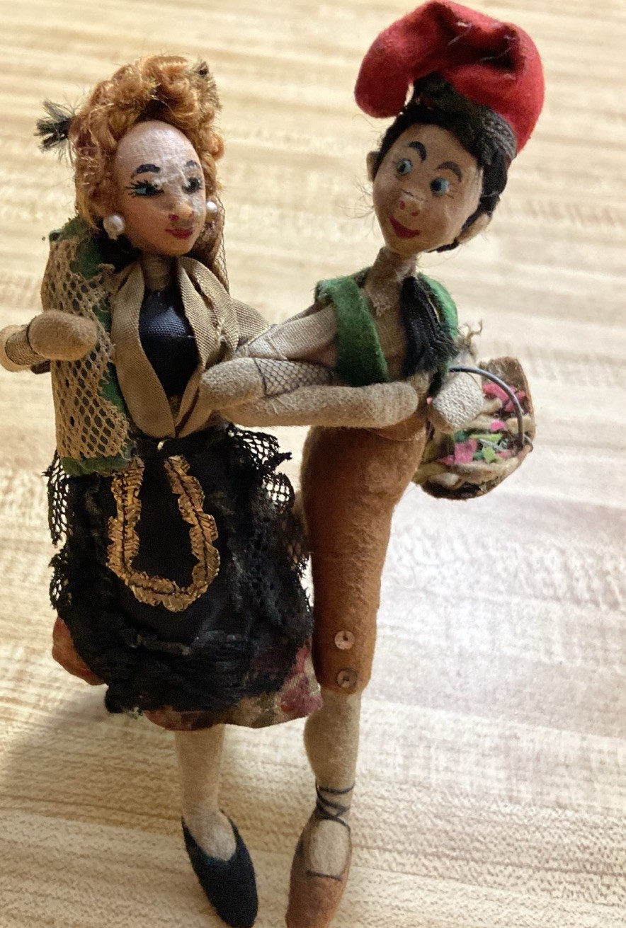 Vtg Klumpe Roldan Style Spanish Cloth Dolls Pair Couple Folk Art Spain Vtg Klumpe Roldan Style Spanish Cloth Dolls Pair Couple Folk Art Spain