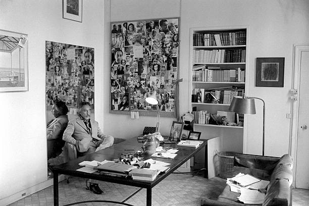 Romain Gary in his place of residence within the framework of the - Old Photo