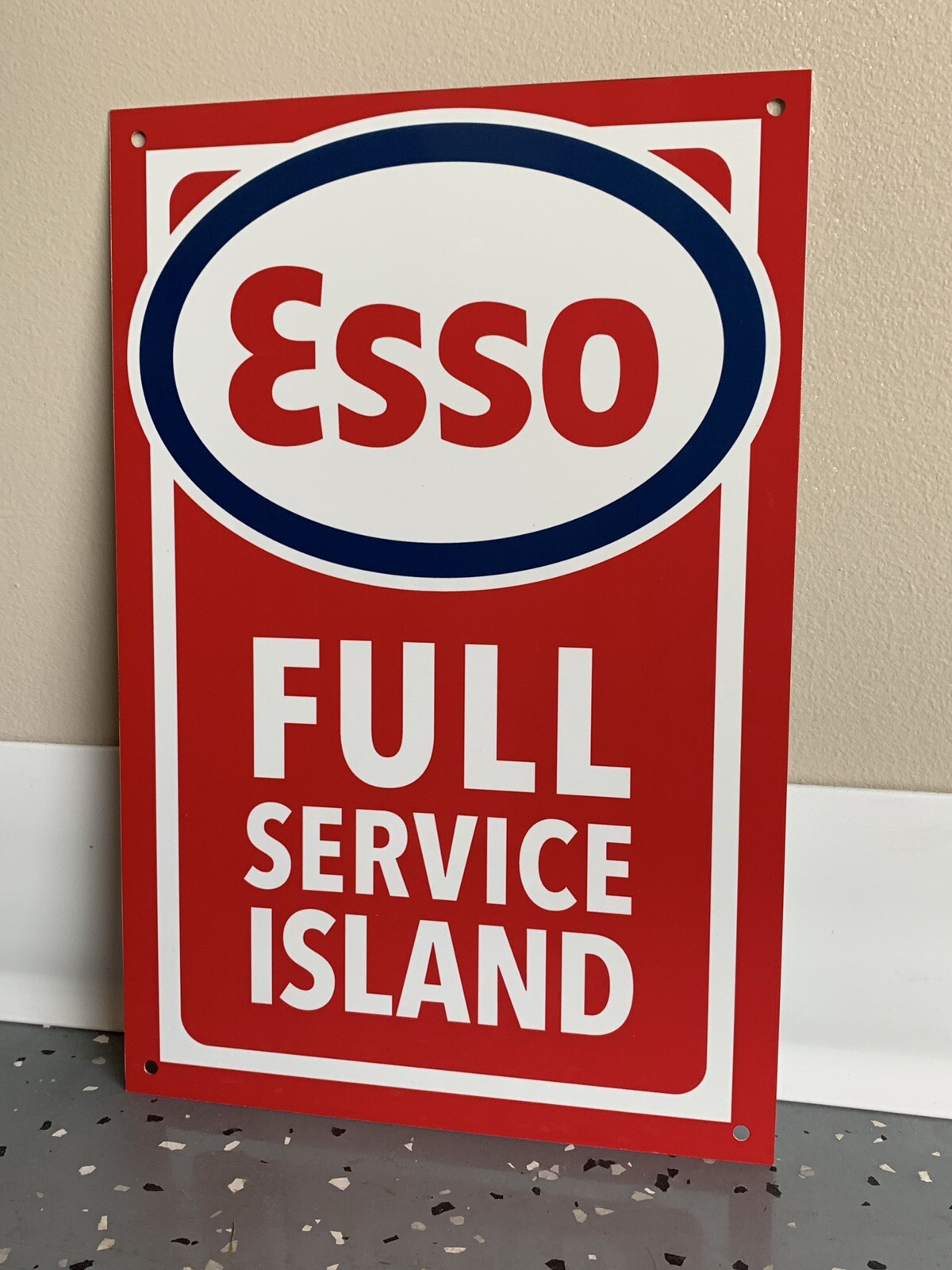ESSO Gasoline FULL SERVICE metal sign baked Oil Gas