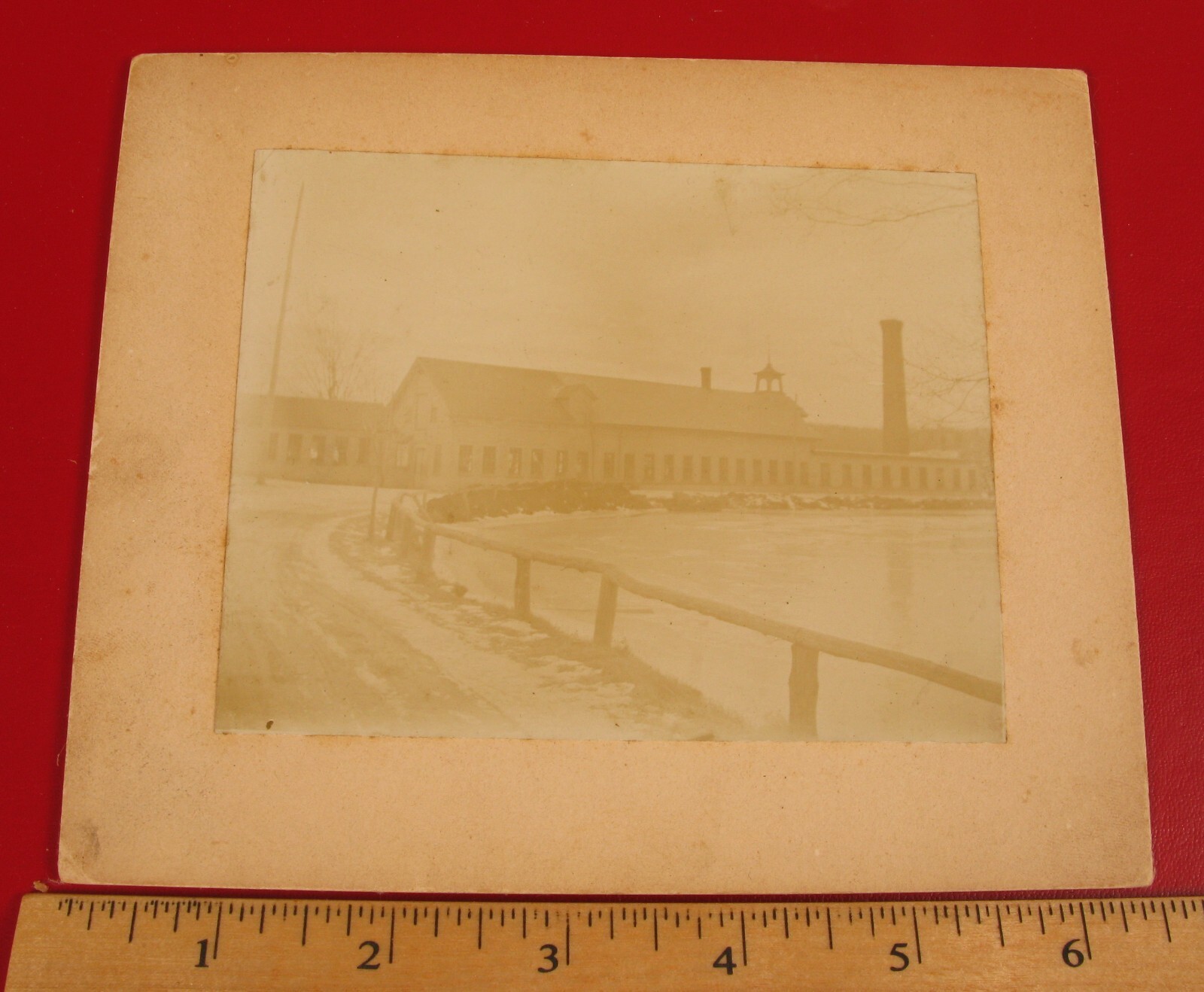 1901 ALBUMEN PHOTOGRAPH S. S. OLIVANT SPINDLEVILLE TEXTILE MILL HOPEDALE MASS 1901 ALBUMEN PHOTOGRAPH S. S. OLIVANT SPINDLEVILLE TEXTILE MILL HOPEDALE MASS