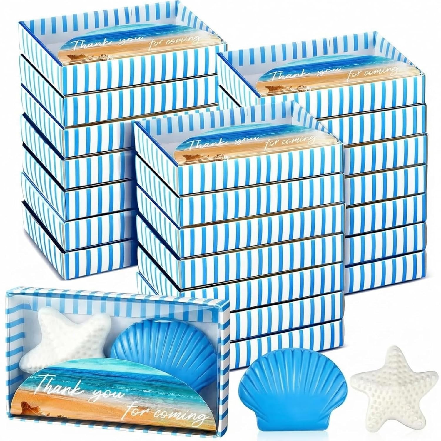 24 Sets Seashell & Starfish Soaps Nautical Party Favors Ocean Theme 24 Sets Seashell & Starfish Soaps Nautical Party Favors Ocean Theme