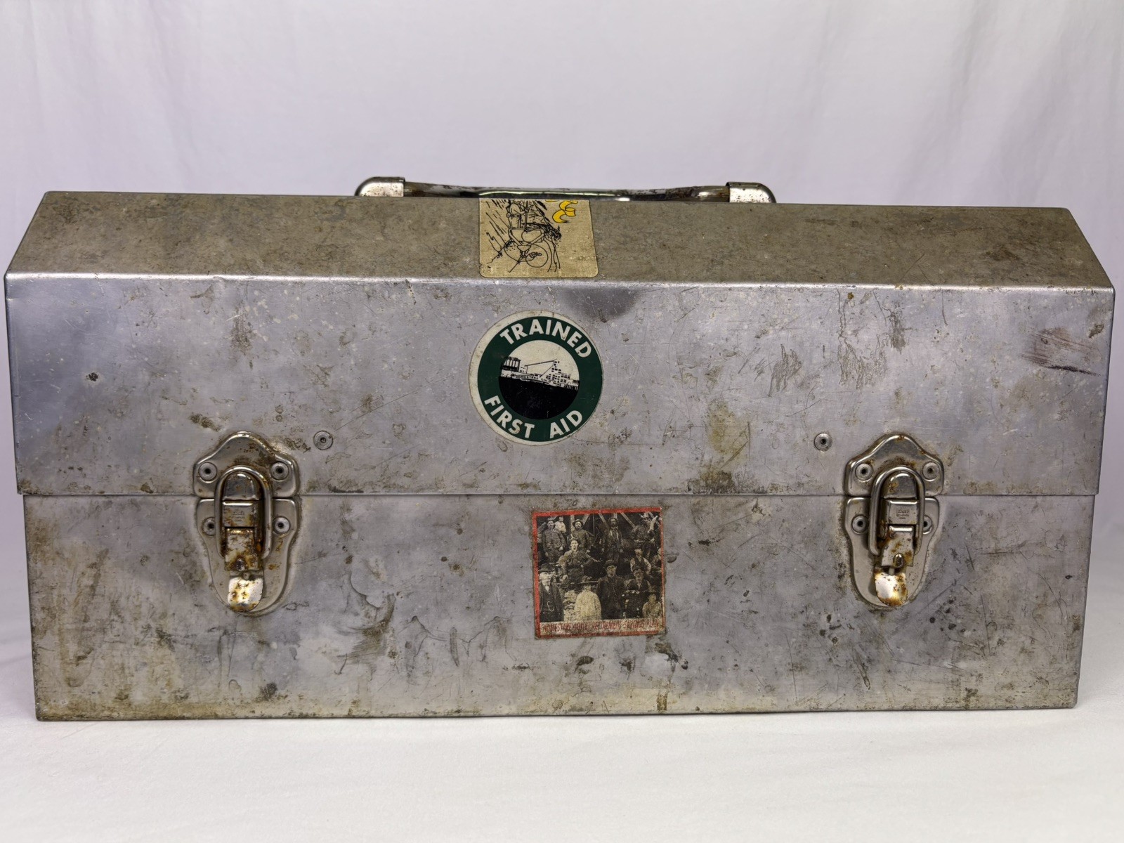Vintage Homestake Mining Company Miners Metal Lunch Box Pail Riveted Aluminum 