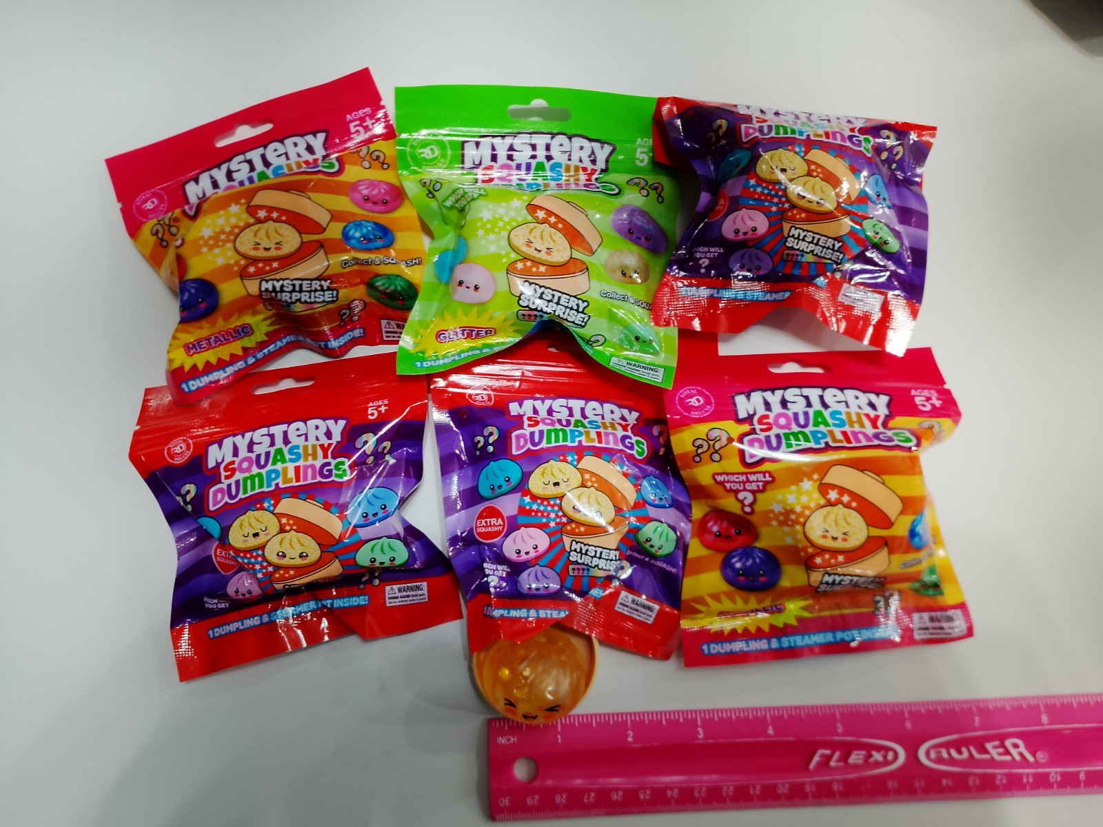 Mini Mystery Squashy Dumplings Blind Pack Random Pack, 1 Pack.