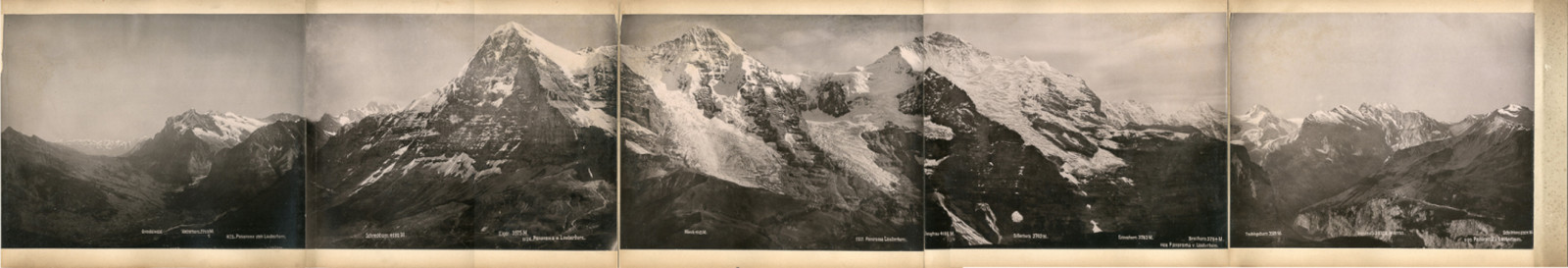 Panorama, Glacier du Rhône Photomechanique 20.7x135 Circa 1890 Photo