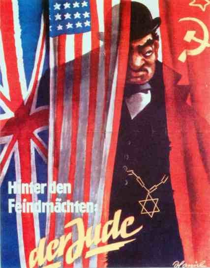 WW2 WWII German Third Reich Propaganda Poster Print Anti Allies -