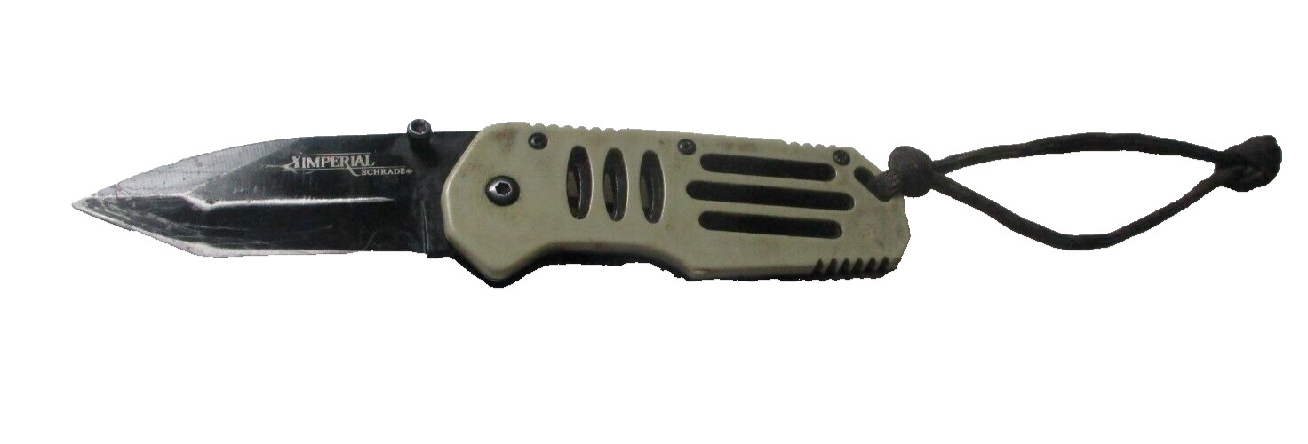 Schrade Imperial Pocket Knife With Clip & Lanyard EDC Knife Vintage Manual Open Schrade Imperial Pocket Knife With Clip & Lanyard EDC Knife Vintage Manual Open