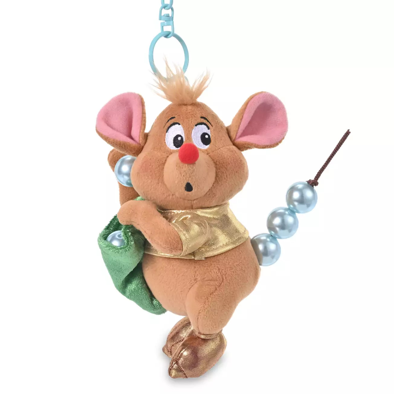 Disney store Japan Tokyo Gus Plush Keychain Blue Pearl Cinderella Friends