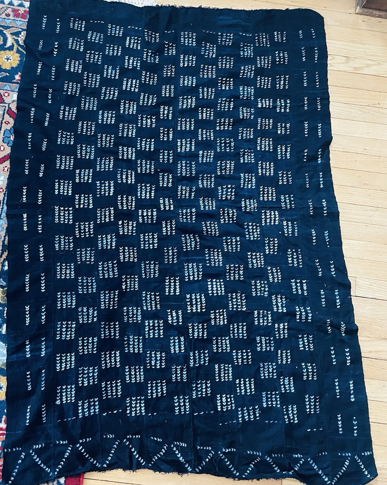 Fine Old Weaving Dogon Mali Indigo  Cloth Textile 63