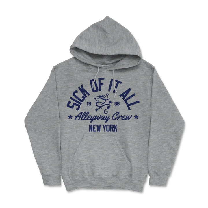 Sick of It All band Hoodie GRAY Hoodie graphic full sizes
