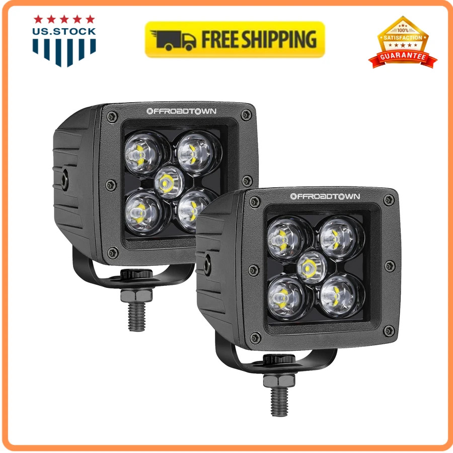 OFFROADTOWN LED Cubes 2PCS 3 Inch 100W CREE LED Pods Ditch Lights OFFROADTOWN LED Cubes 2PCS 3 Inch 100W CREE LED Pods Ditch Lights