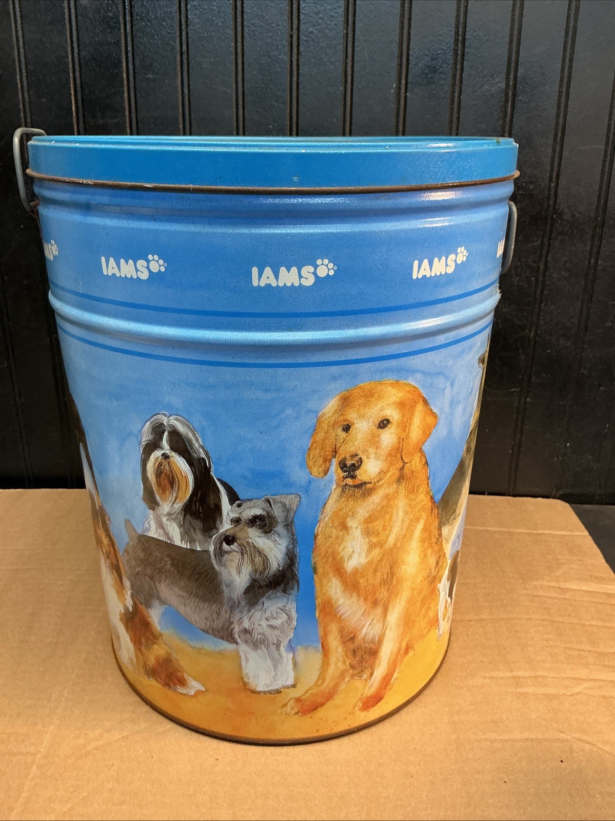 Vintage 50th Anniversary IAMS Dog Food Tin Can 15”x12” 