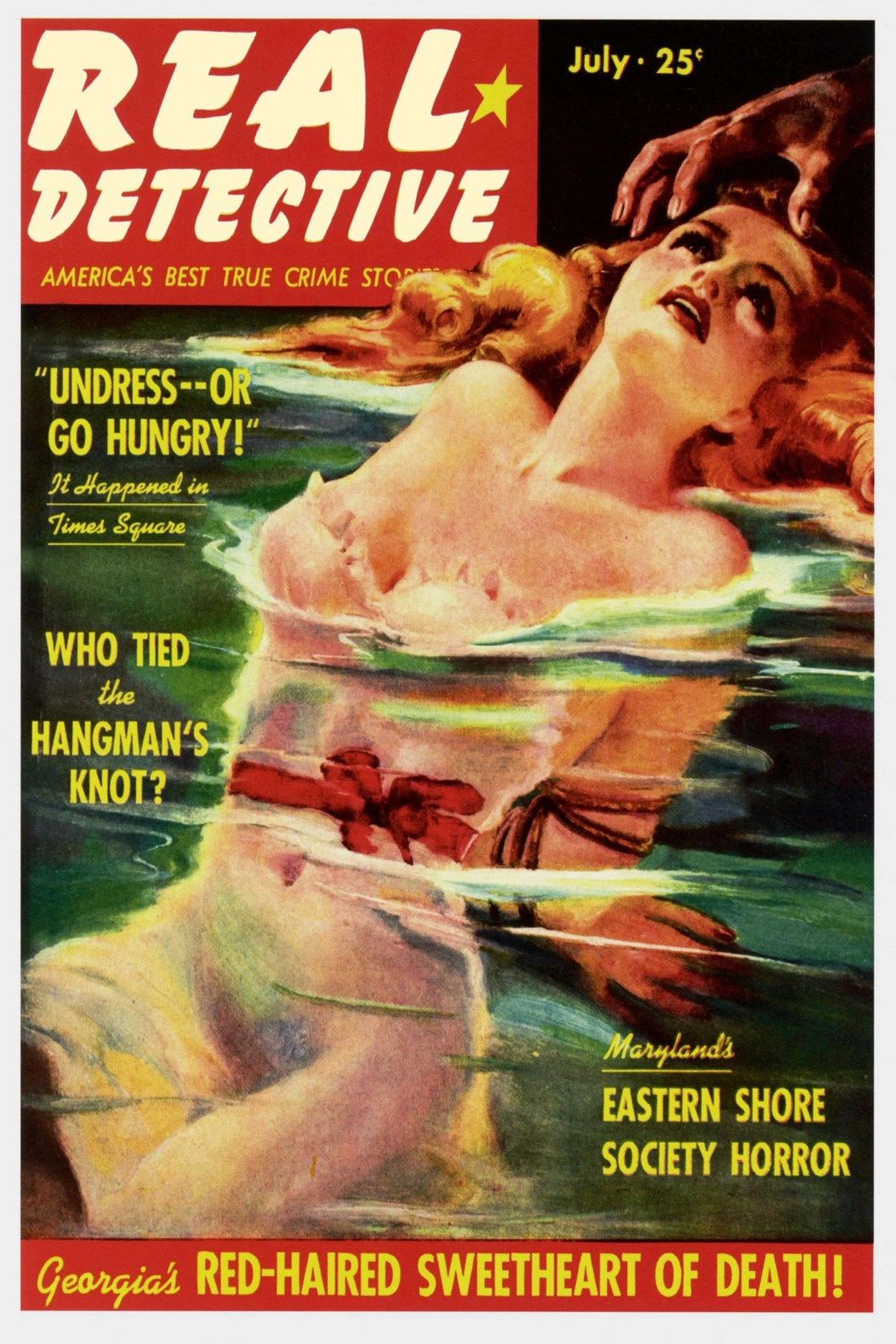 🕵️ Real Detective Magazine Poster - True Crime Thriller - 24x36” - Mid-century