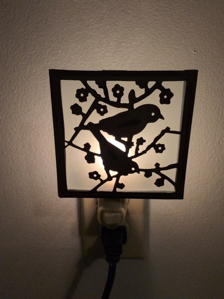 Vintage Bird Silhouette Night Light