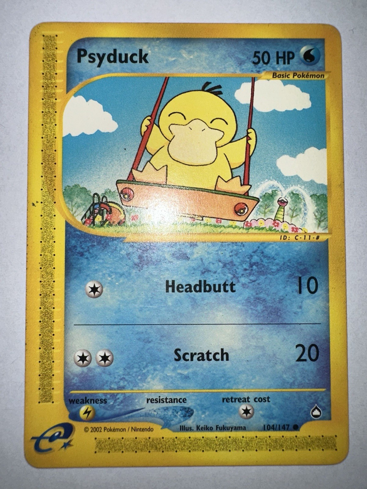 Psyduck 104/147 Aquapolis Non Holo Pokemon TCG 2002 WoTC NM Psyduck 104/147 Aquapolis Non Holo Pokemon TCG 2002 WoTC NM