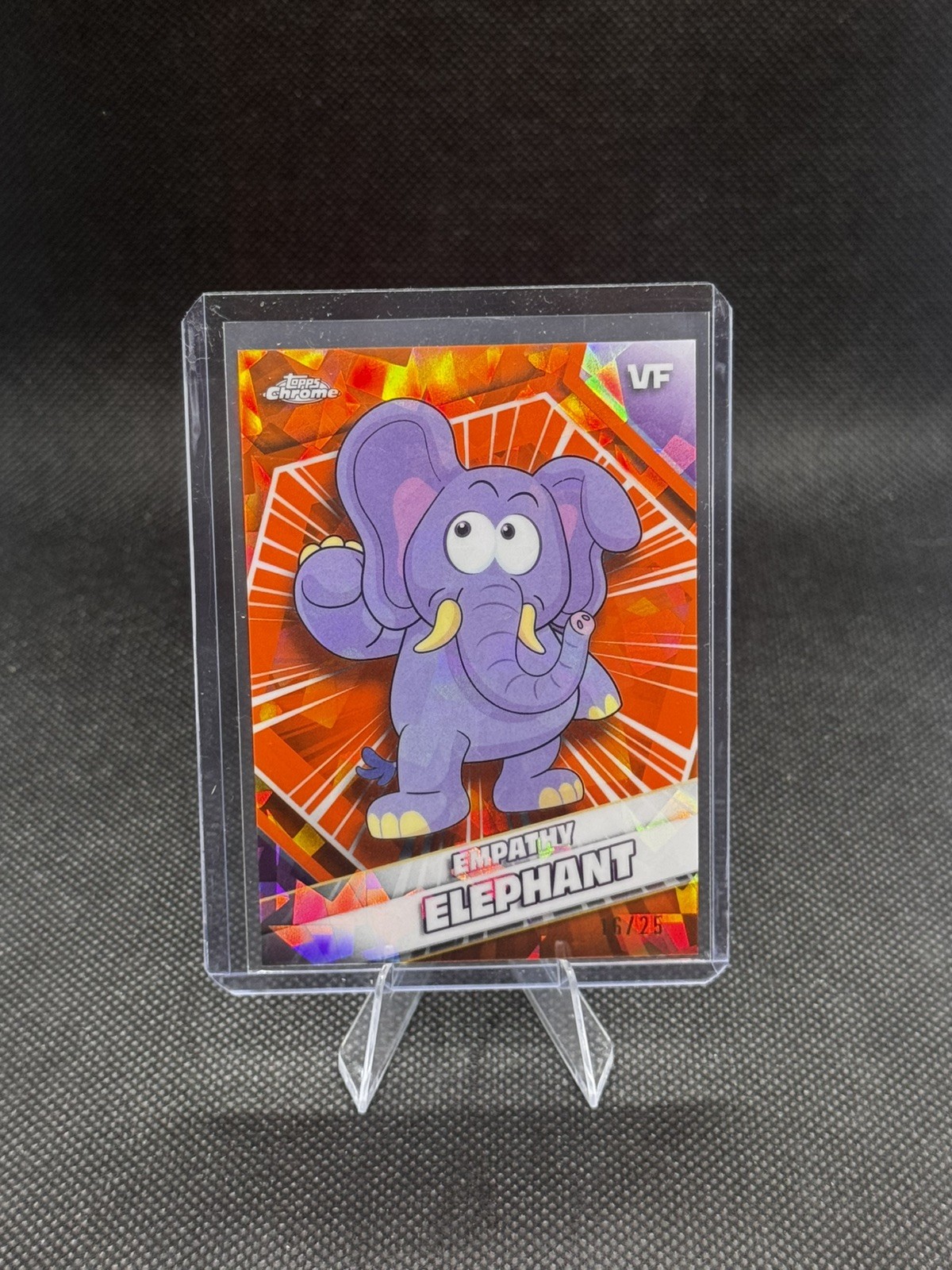 2026 Topps Chrome Sapphire VeeFriends Empathy Elephant Orange #/25