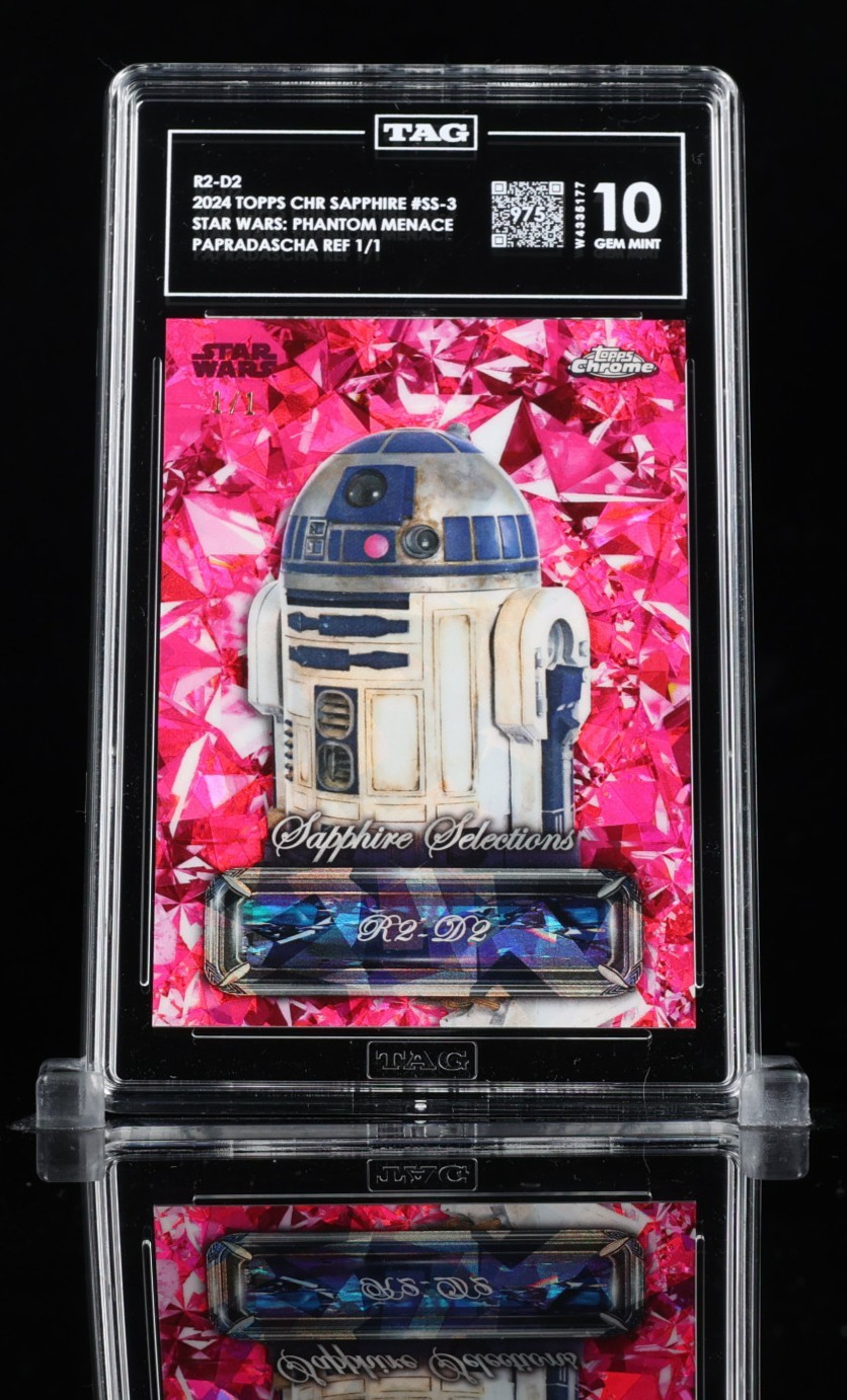 2024 Topps Star Wars Sapphire R2-D2 1/1 TAG 10 Sapphire Selection PAPRADASCHA SP
