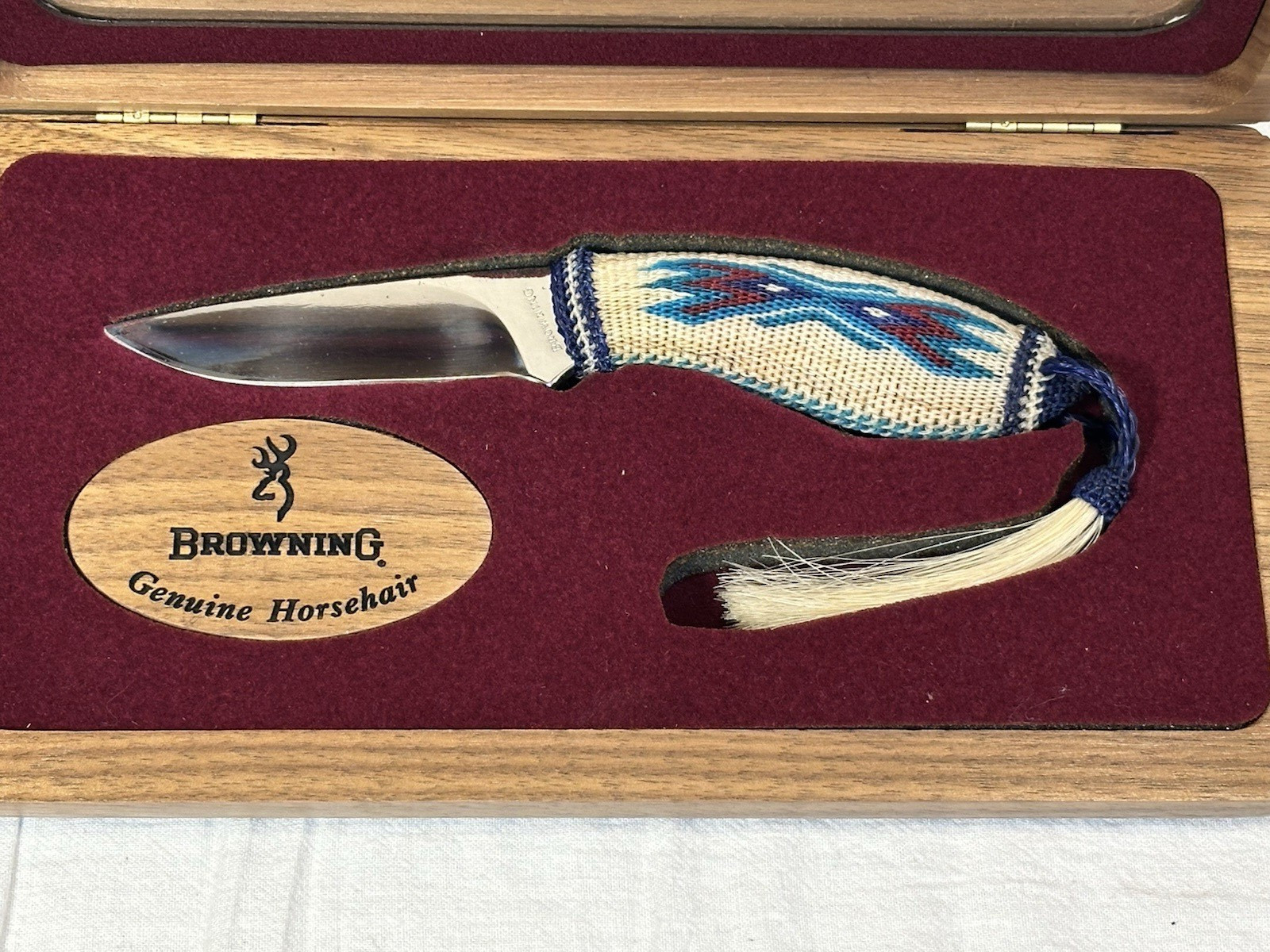 Browning Model 381 Limited Edition Horsehair Knife With Display MIJ Japan