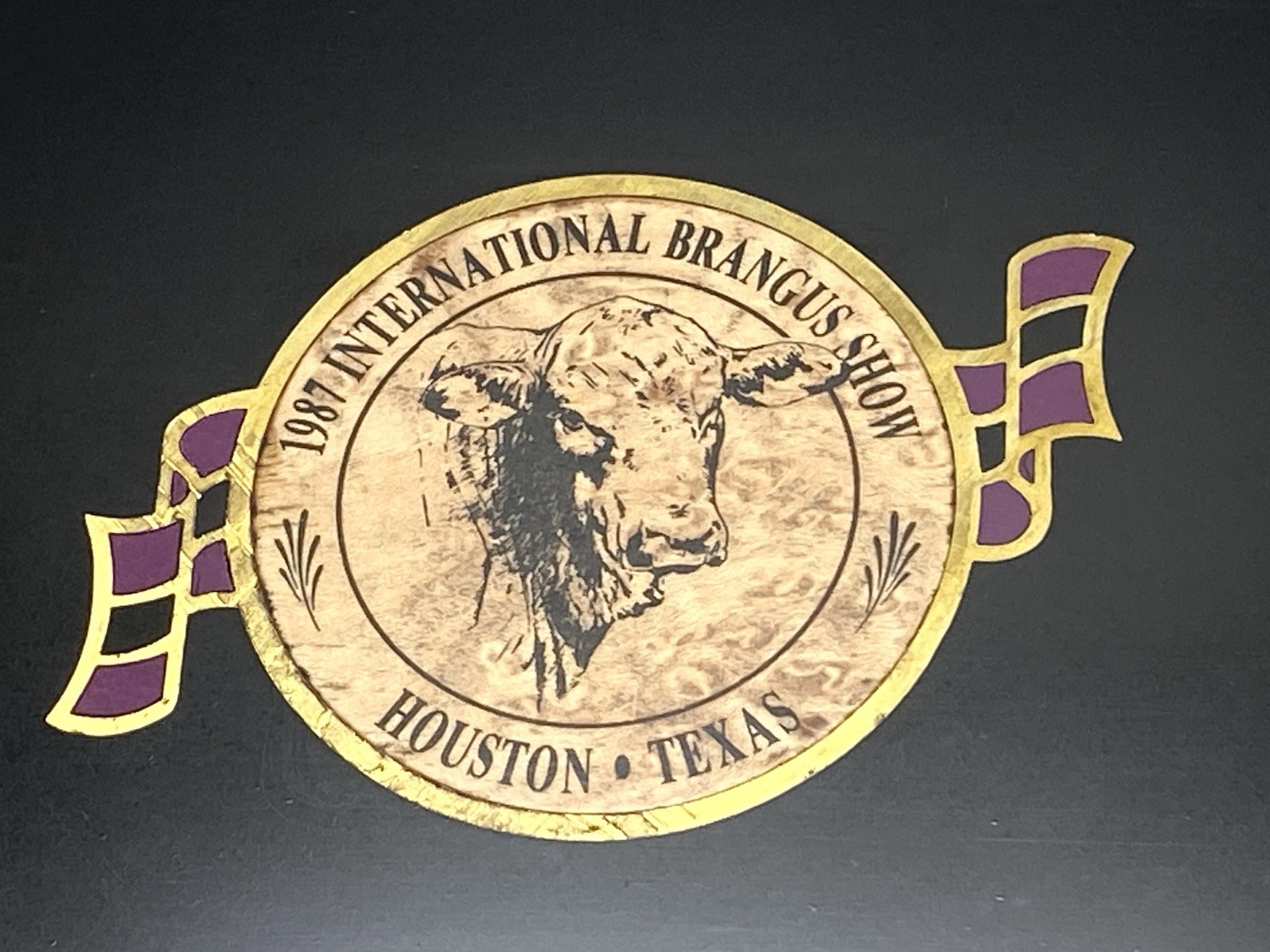 Vintage Couroc Monterey Tray 1987 The International Brangus Show Houston Texas Vintage Couroc Monterey Tray 1987 The International Brangus Show Houston Texas