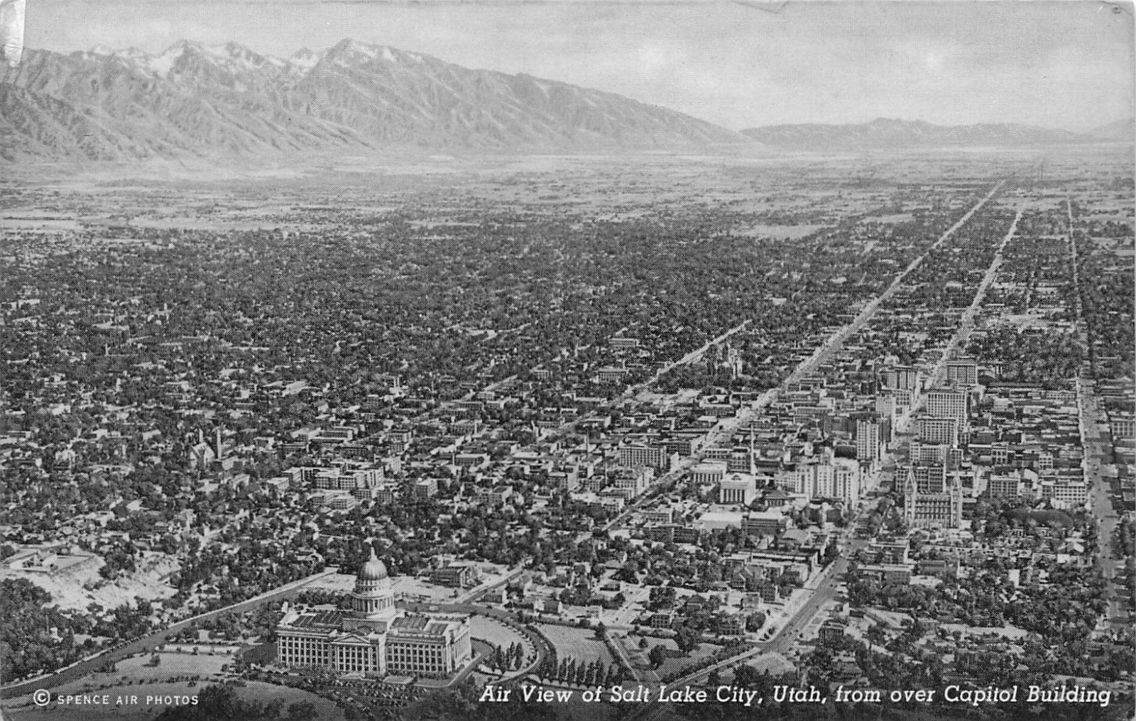 Salt Lake City Nine Jumbo Postcards Air View University of Utah State Capitol
