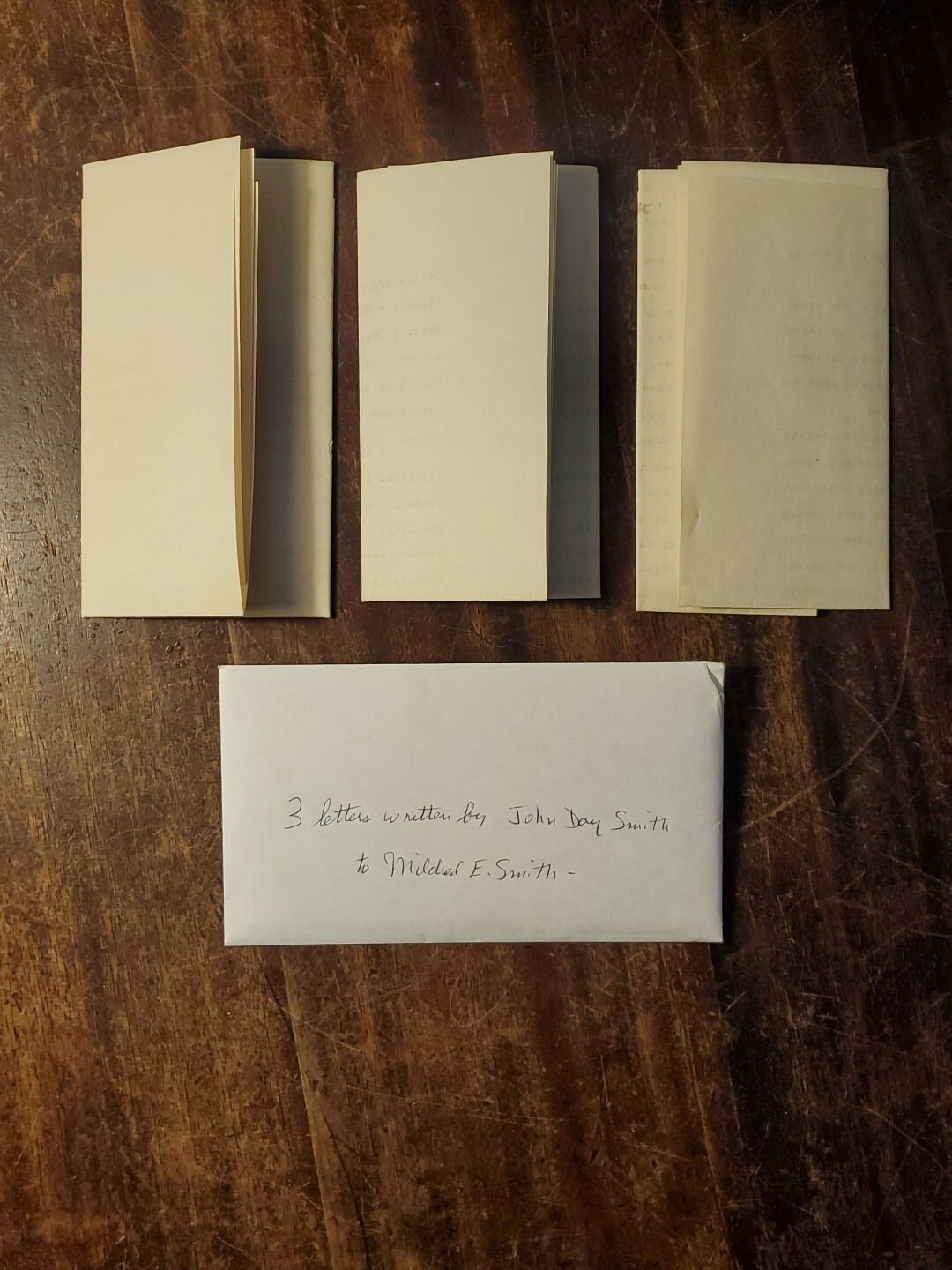 3 Antique Letters By Civil War Veteran To His Niece 1920s, John Day Smith