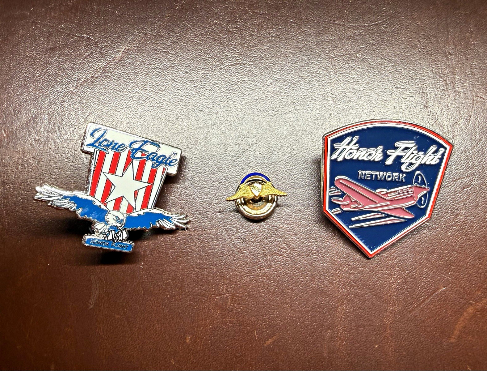 Honor Flight Network Aviation Lapel Pins Lot of 3 Badges & Pins
