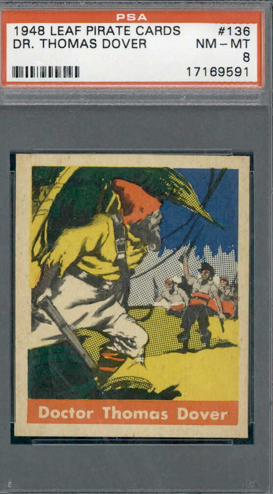 1948 Leaf Pirate Cards 136 Dr. Thomas Dover PSA 8