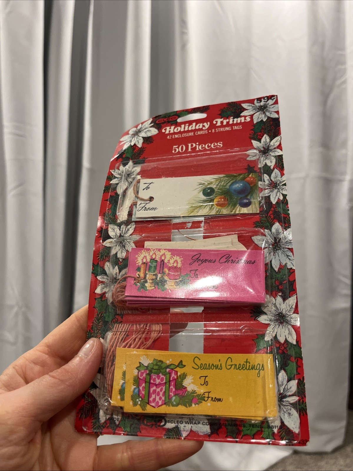 13 Vintage CLEO Christmas Tags